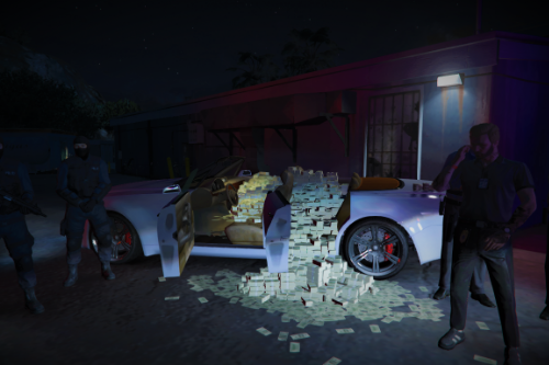 Just A Scene With A Car Full Of Money. [Menyoo]